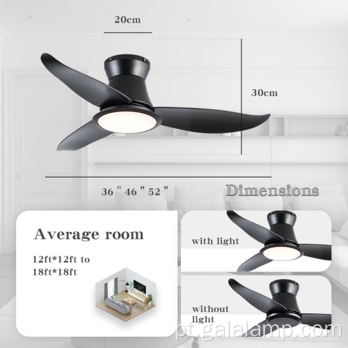 Fan do teto interno do Monte FLIEL com luz